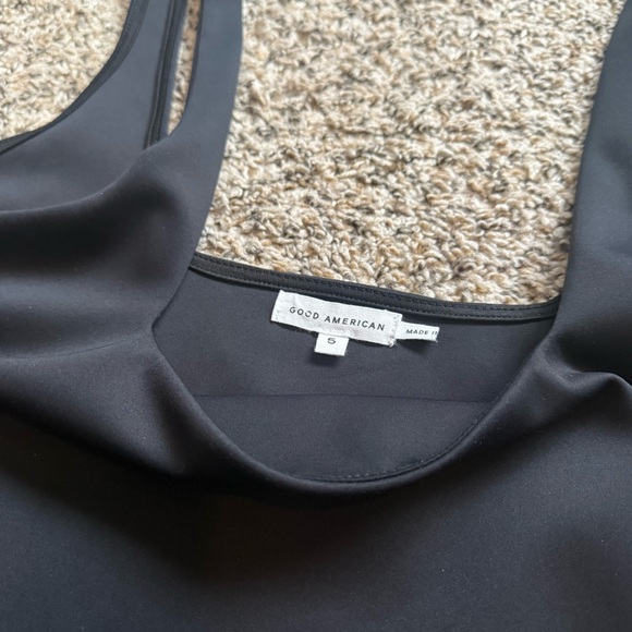 Good American Black Scuba Modern Tank Bodysuit Womens Casual Bodysuit Size 5 - Picture 11 of 12